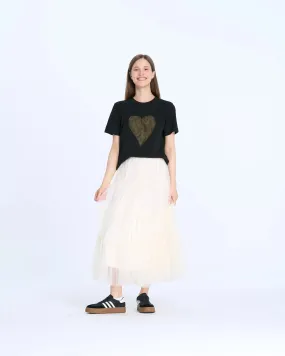 25882 Tulle Heart T-Shirt