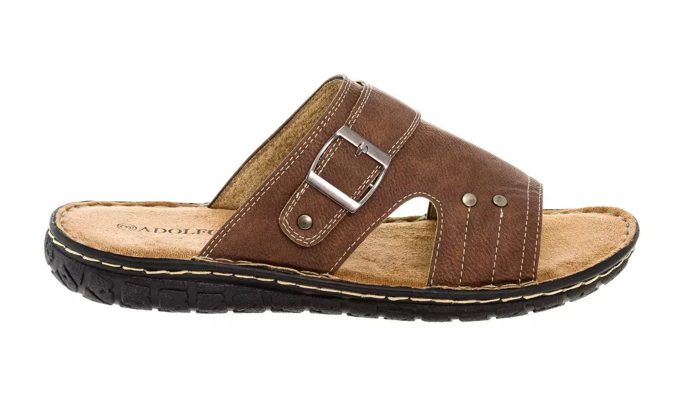 Adolfo Men's Jeremy Buckle Slide Sandal