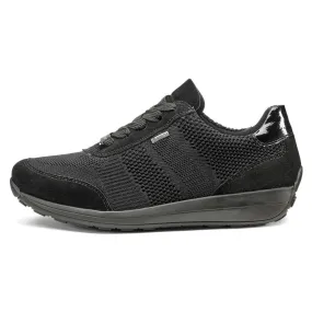 Ara Oakes Black Woven Stretch Combo Sneaker (Women's)