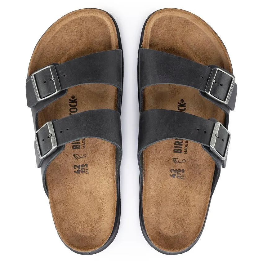 Birkenstock Men's Arizona Rugged - Black Oiled Leather