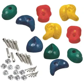 Climbing Stones & Footholds - Multi-Color, High-Grip, Poly-Resin