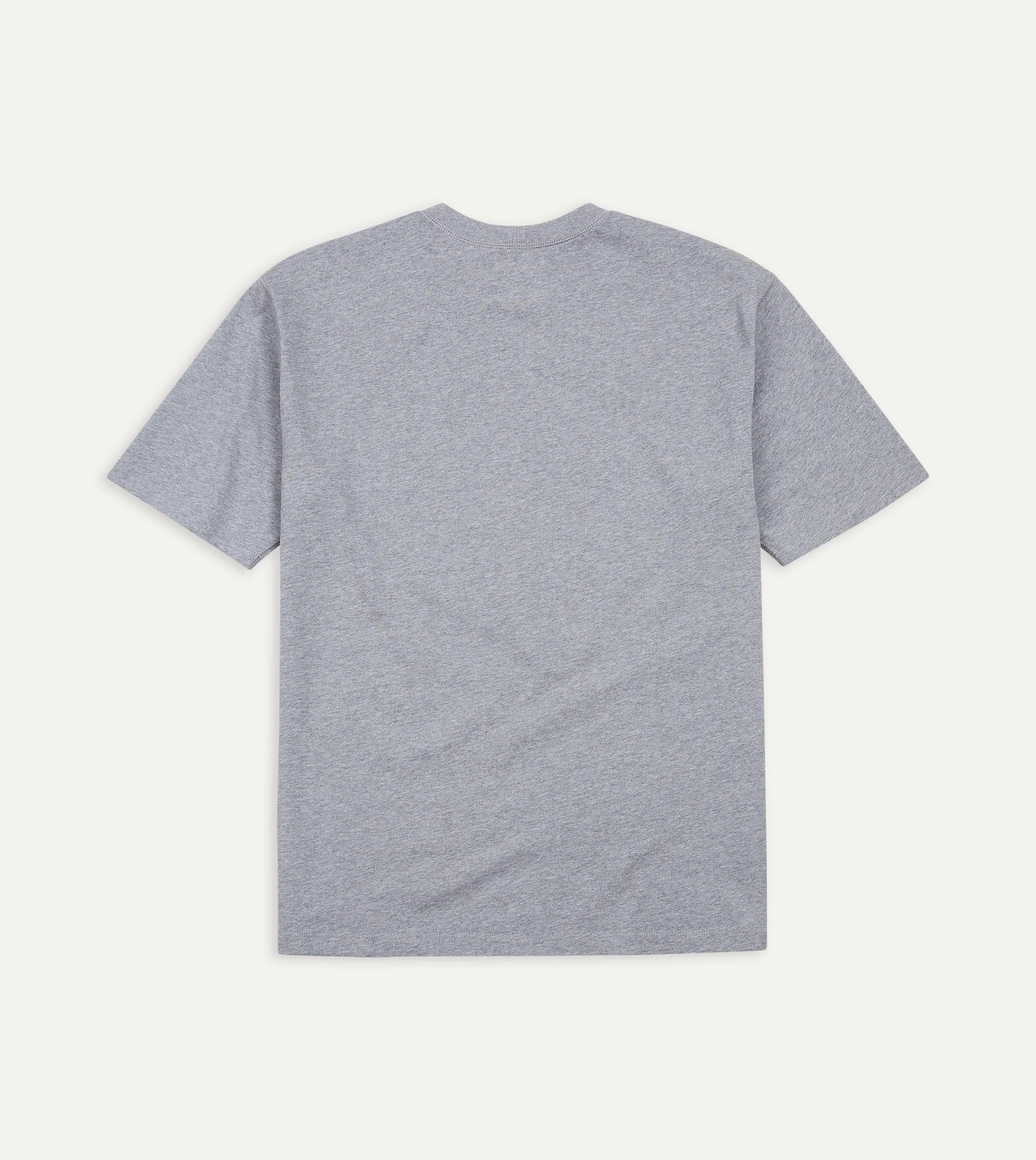 Grey Cotton Crew Neck Hiking T-Shirt