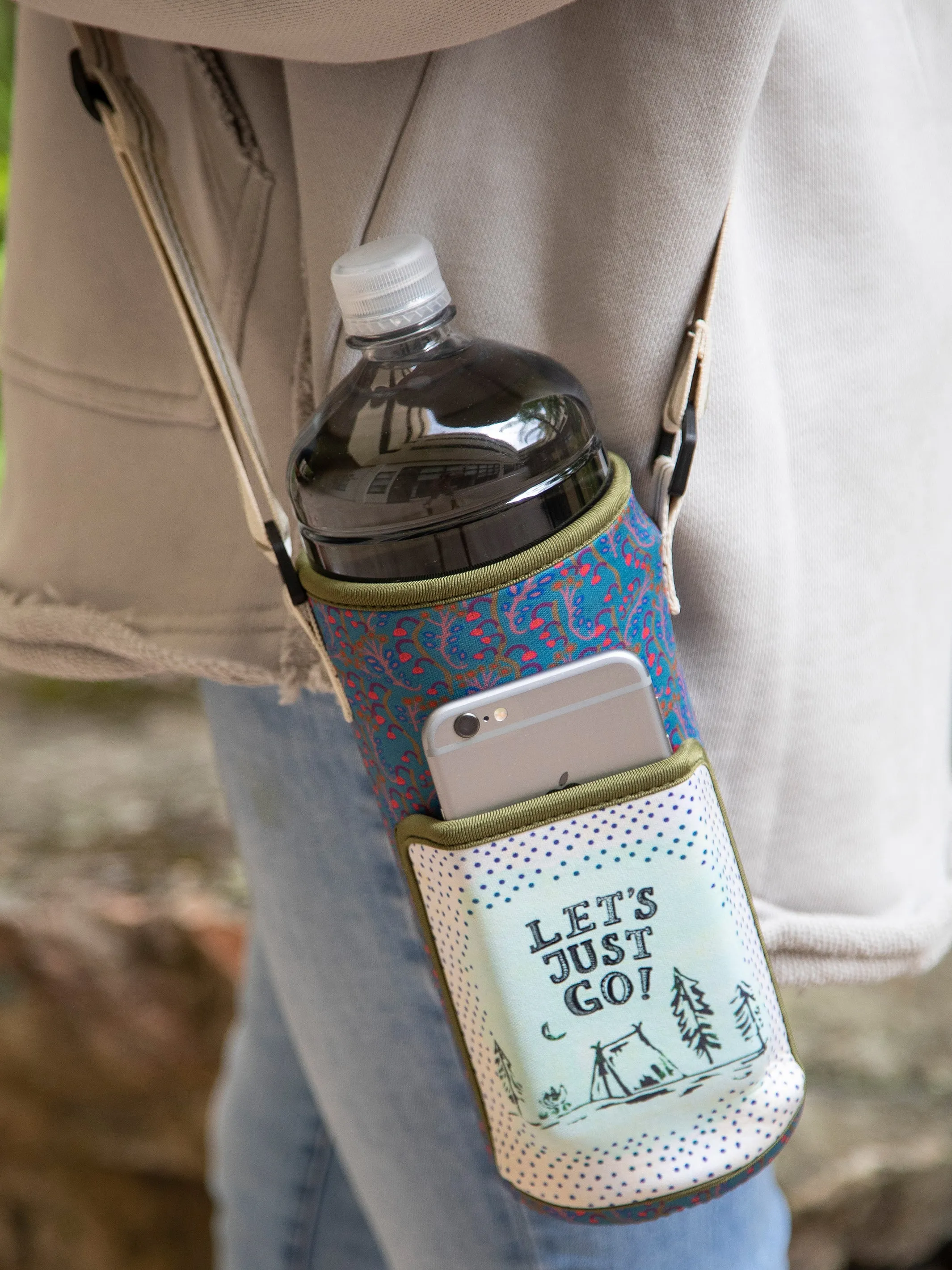 Insulated Water Bottle Carrier - Let's Just Go