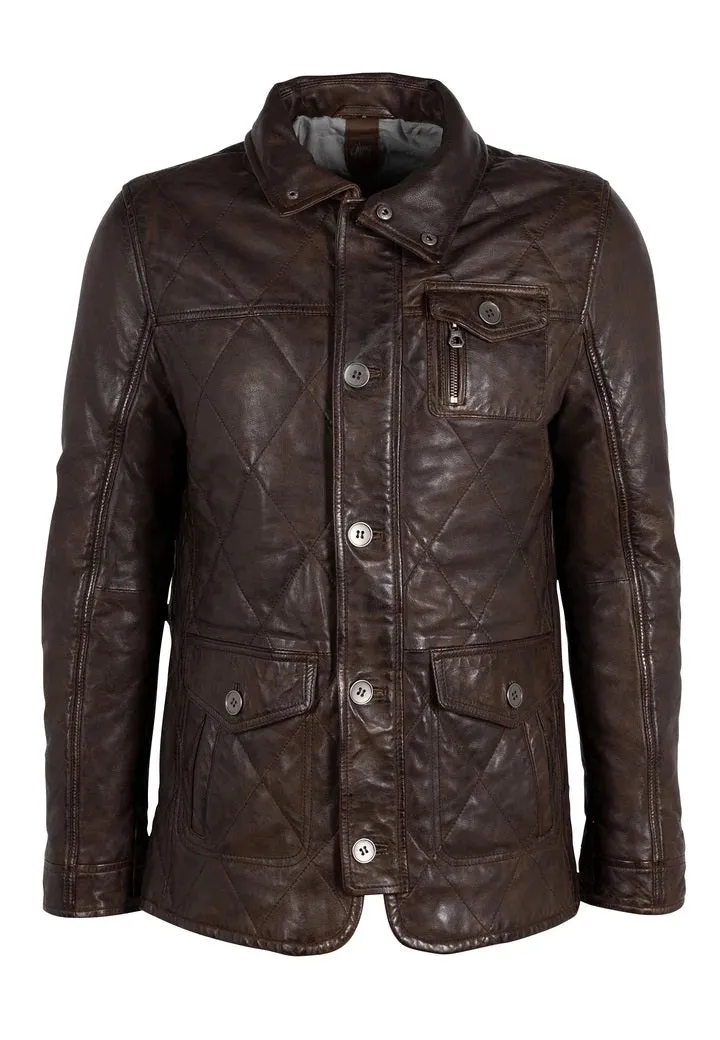 Men's Mauritius | Kalisdo CF Leather Jacket | Brown