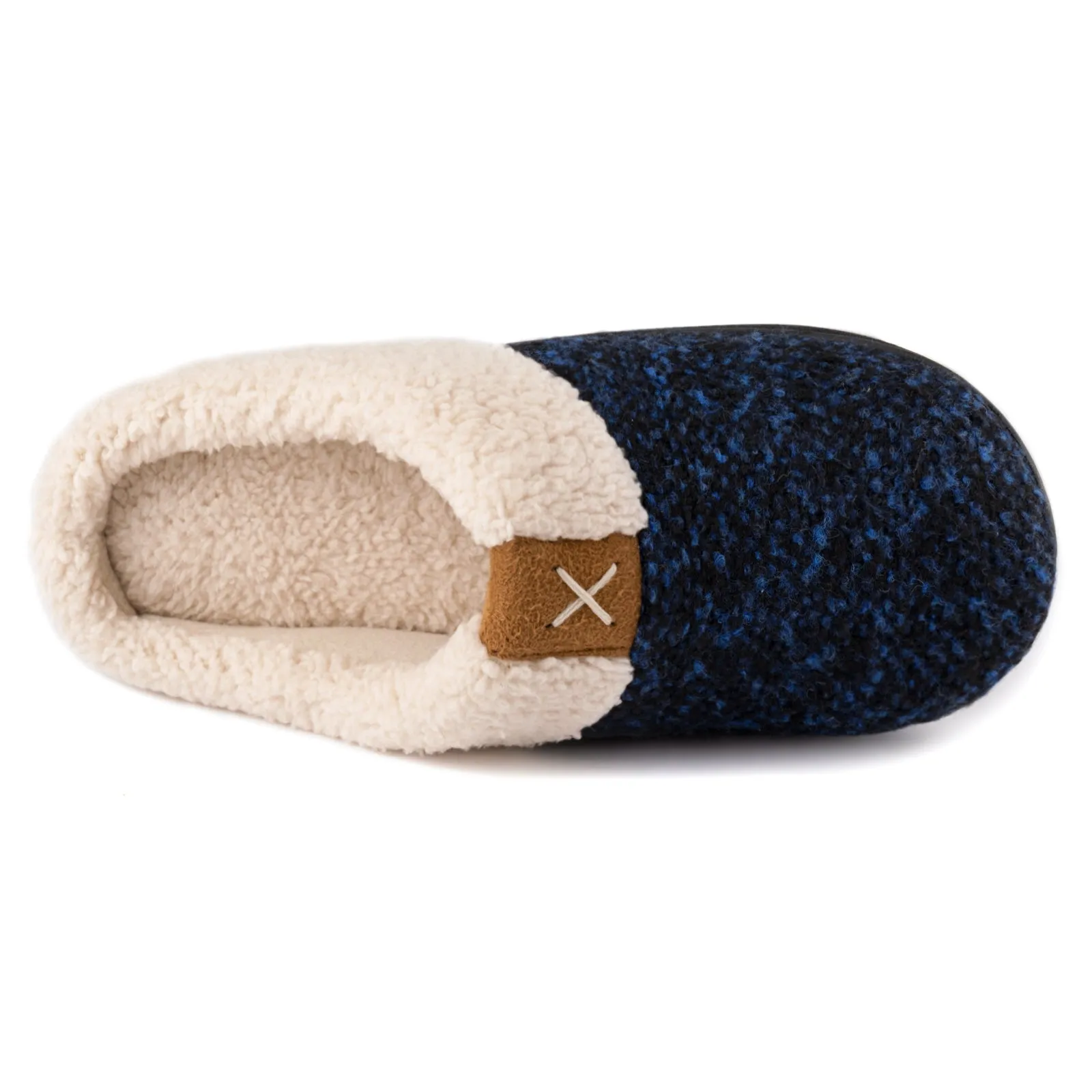 Women's Sherpa Collar Memory Foam Clog Slippers